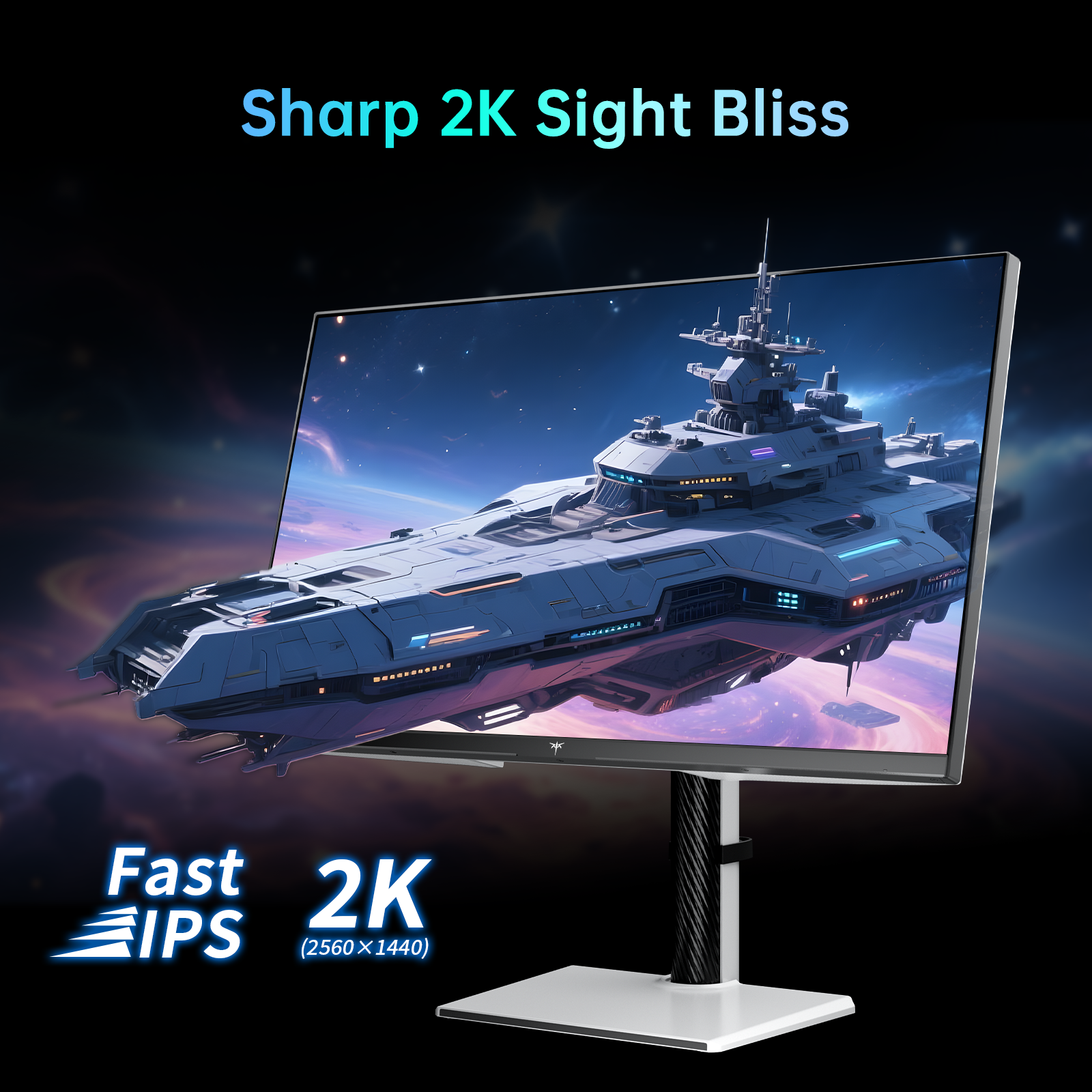 KTC M27T6 27-inch gaming monitor with slim black bezels and adjustable stand