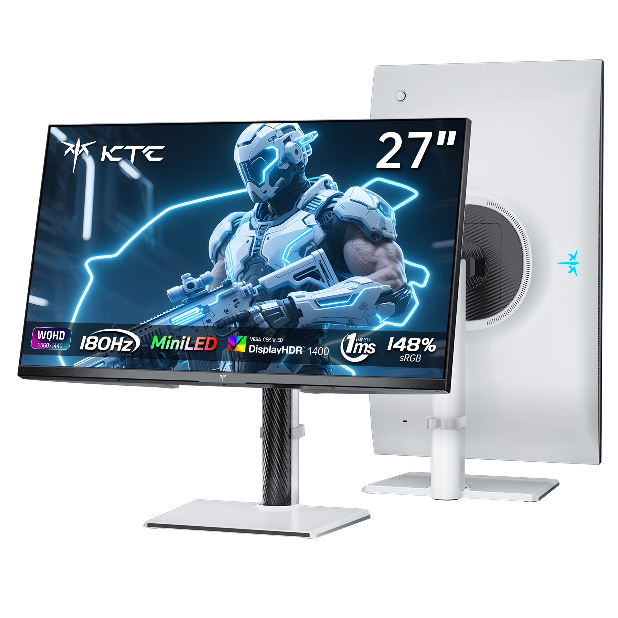 KTC M27T6 27-inch gaming monitor with slim bezel and adjustable stand