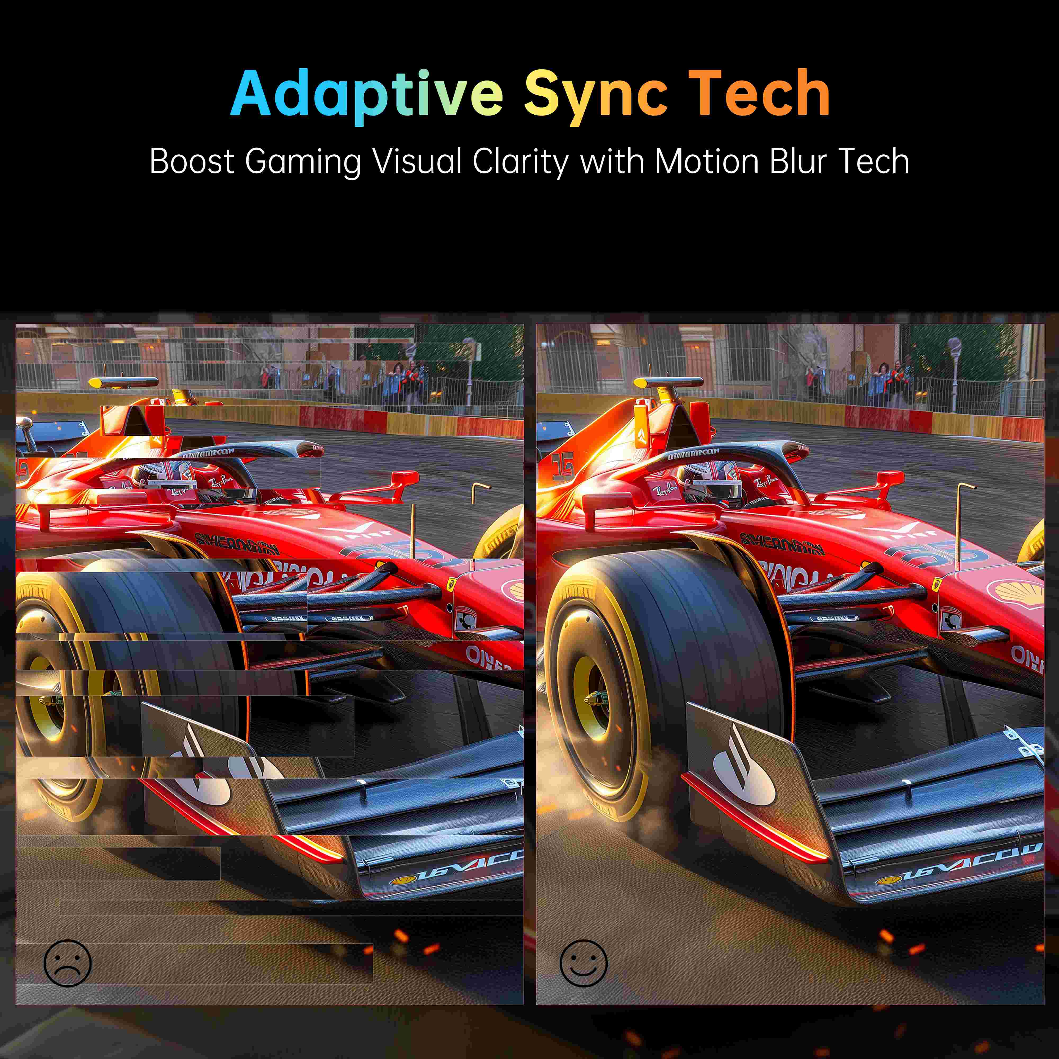 KTC 27-inch 4K gaming monitor graphic with Adaptive Sync, FreeSync and G-Sync compatibility